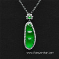 Ladies temperament green jade green jadeite pendant necklace